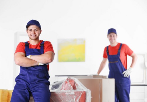 Movers planning a local move in St Johns Wood residential street