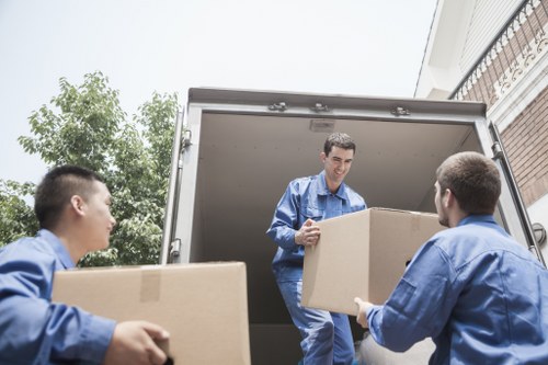 Safe loading of furniture into a removal truck in Stjohnswood