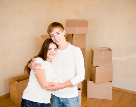Packed household items ready for a removal van move in St Johns Wood