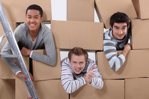 Local moving team handling boxes and furniture in St John’s Wood