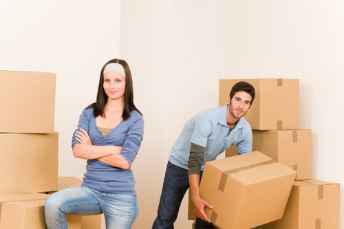 Careful preparation for furniture removals in Stjohnswood with protected hallway access