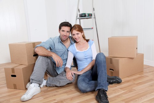 Moving truck ready for house removals in Stjohnswood