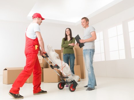 Careful loading of furniture into a moving van in St John’s Wood