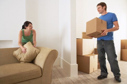 Household boxes prepared for a Stjohnswood relocation